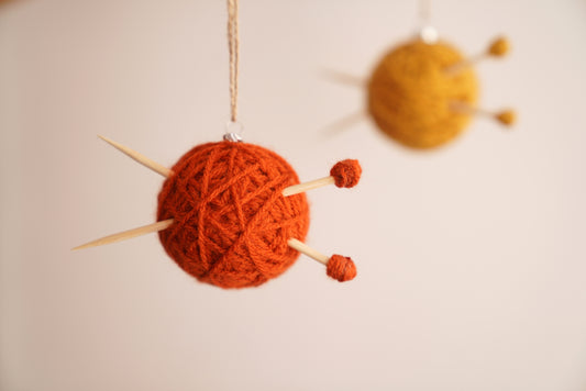 Handmade Christmas Ornament Gift for Knitter, Nanny, Grandma, Mum