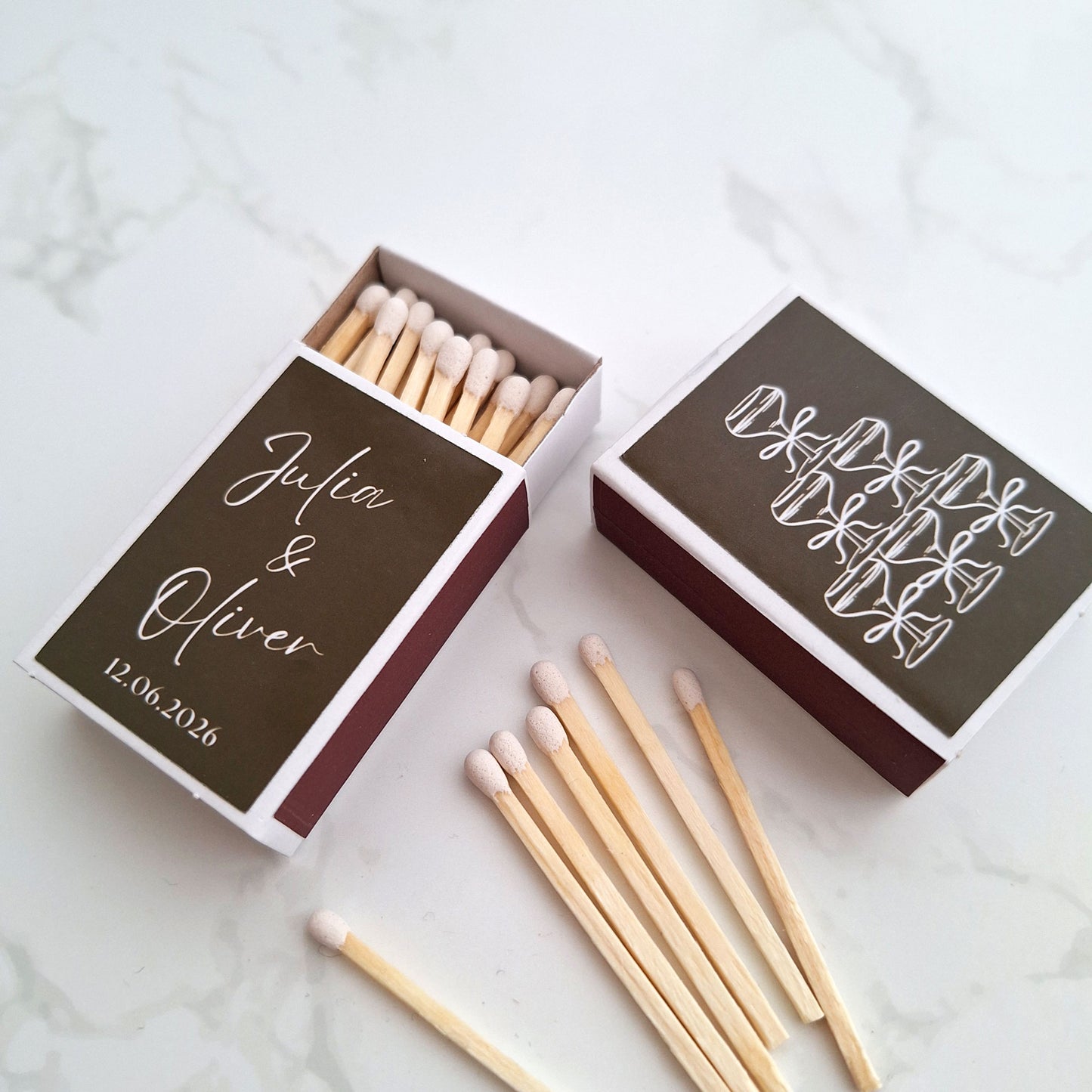 Personalised Wedding Matchbox Favours