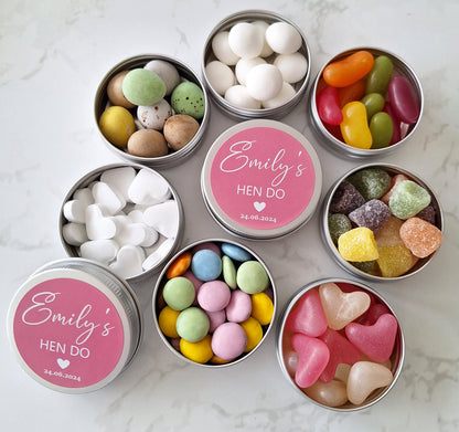 Personalised Hen Party Favours, Pre Filled Sweet Hen Do Favors