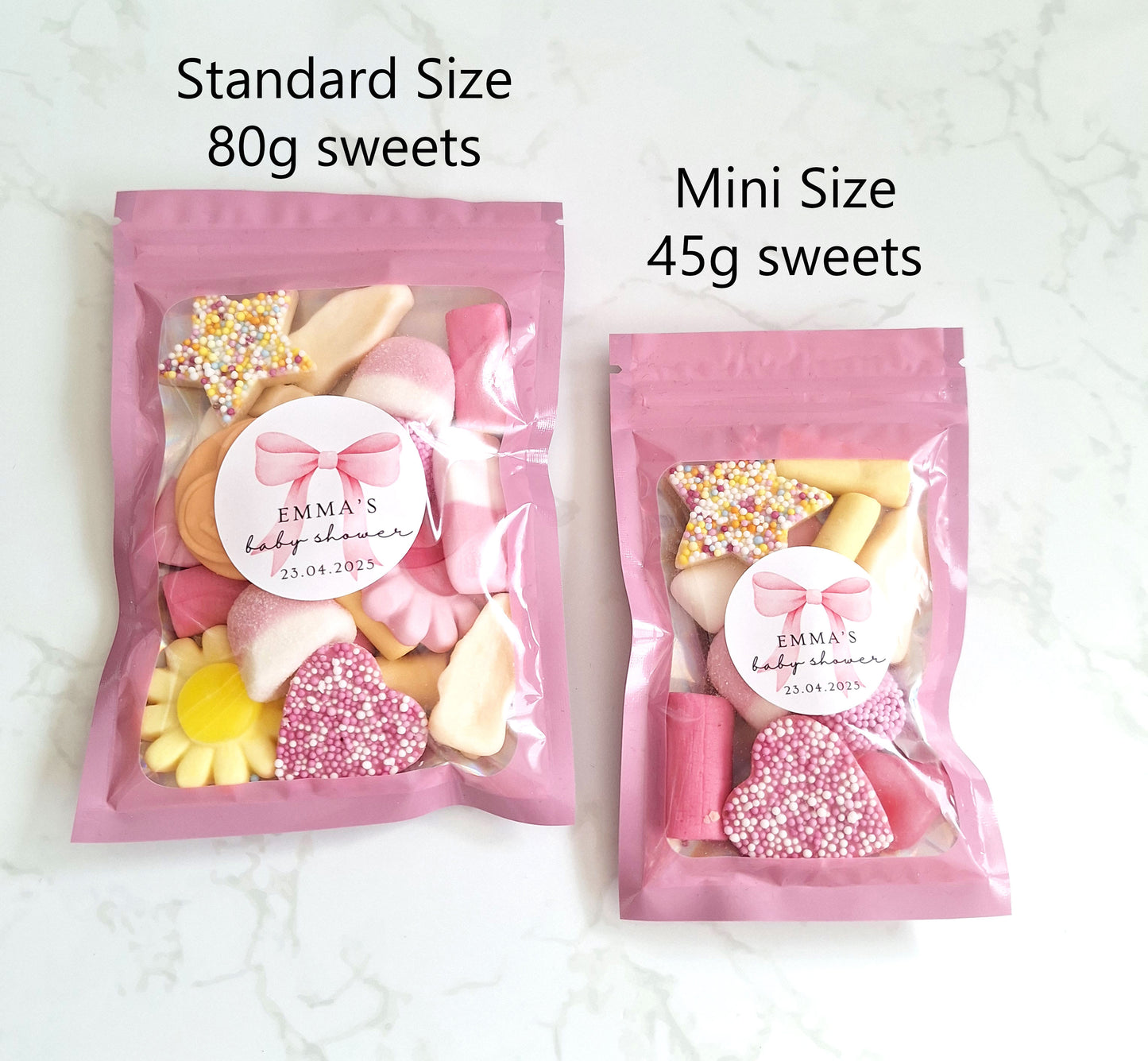 Personalised Baby Shower Favours – Custom Sweet Pouches