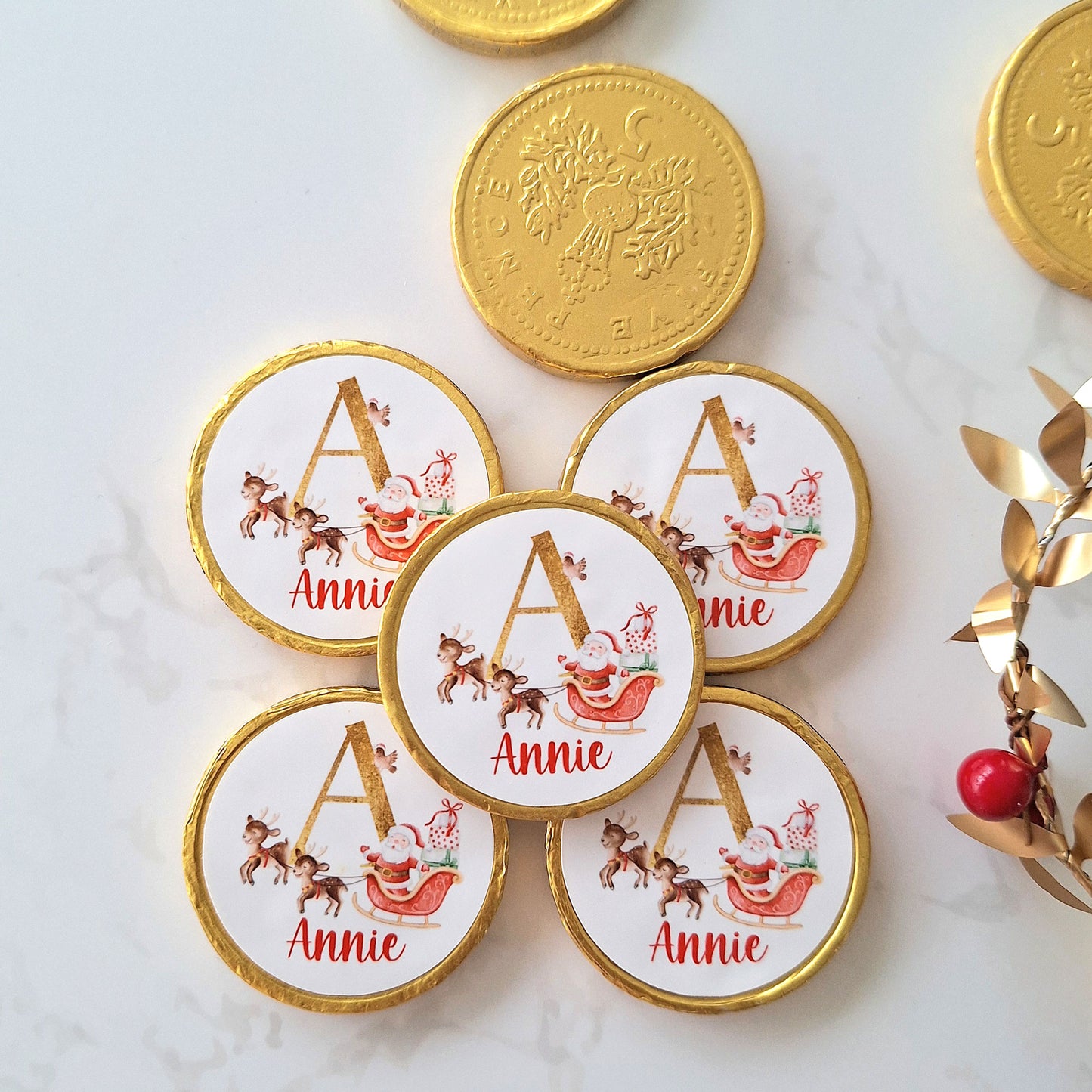 5 x Personalised Chocolate Gift for Christmas, Stocking Fillers for Kids