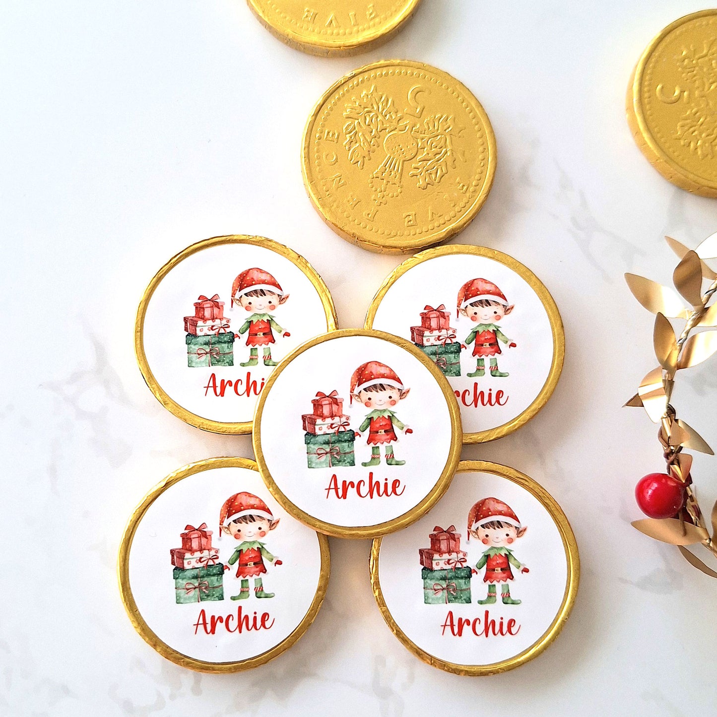 5 x Personalised Chocolate Gift for Christmas, Stocking Fillers for Kids