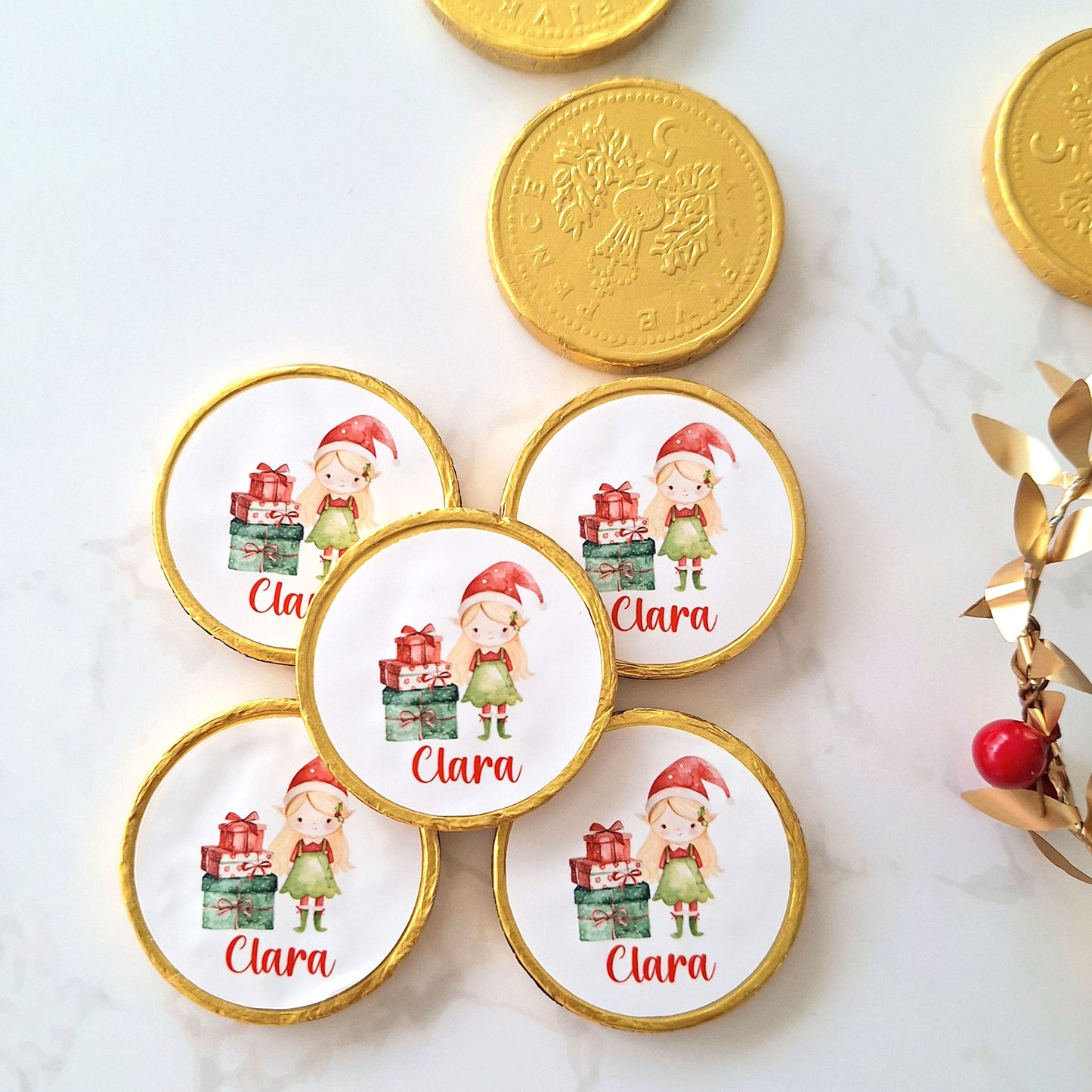 5 x Personalised Chocolate Gift for Christmas, Stocking Fillers for Kids