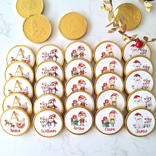 5 x Personalised Chocolate Gift for Christmas, Stocking Fillers for Kids,