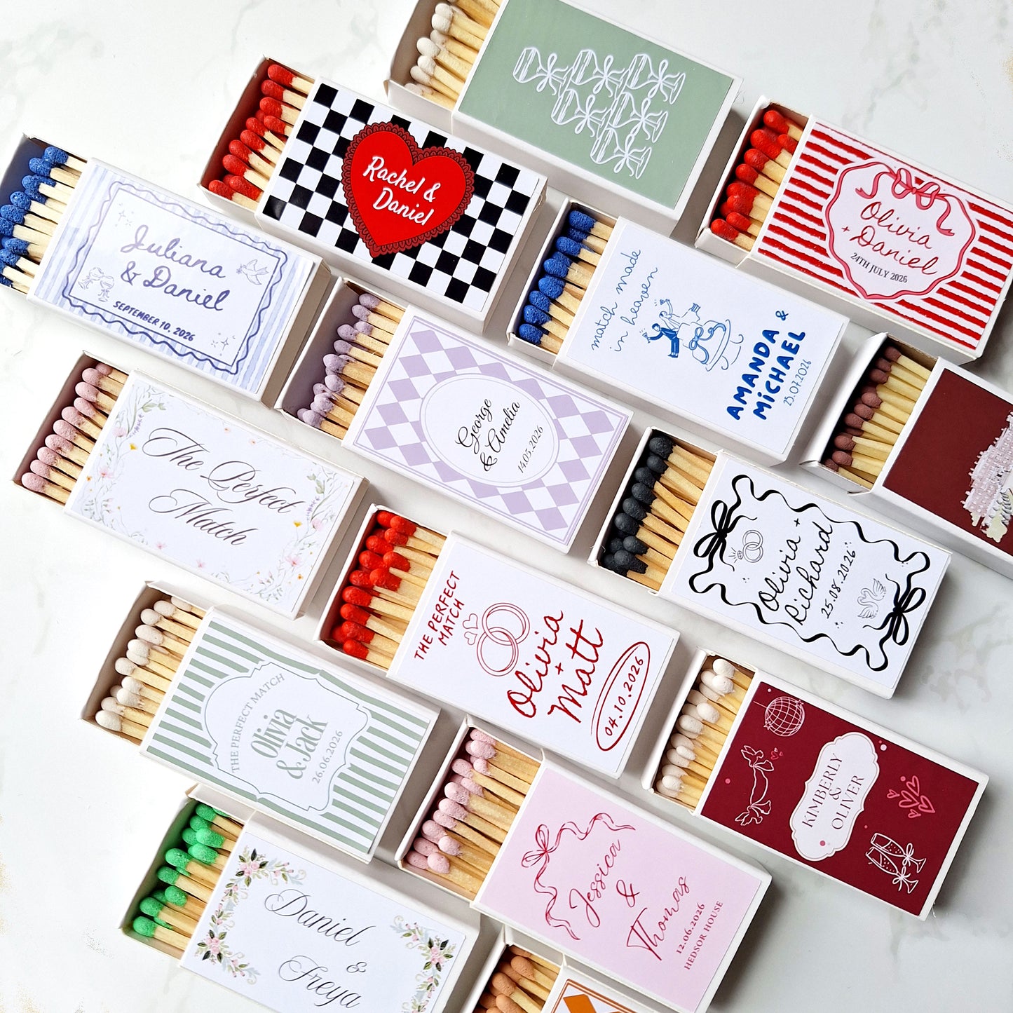 Personalised Wedding Matchbox Favours