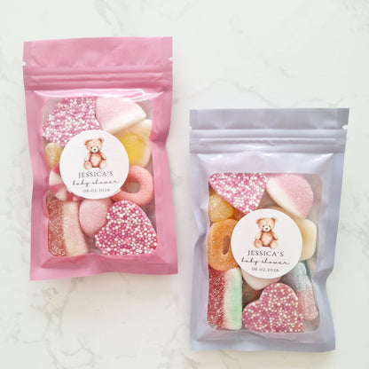 Personalised Baby Shower Favours – Custom Sweet Pouches