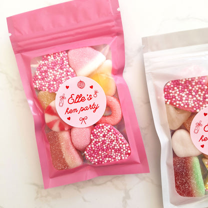 Personalised Hen Party Favours – Sweet Pouches for Guests