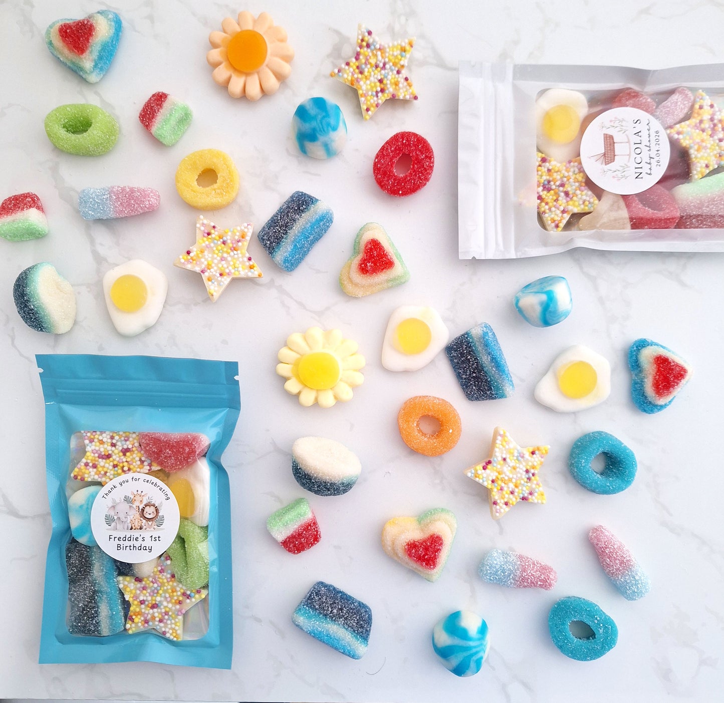 Personalised Birthday Sweet Favours – Custom Party Pouches