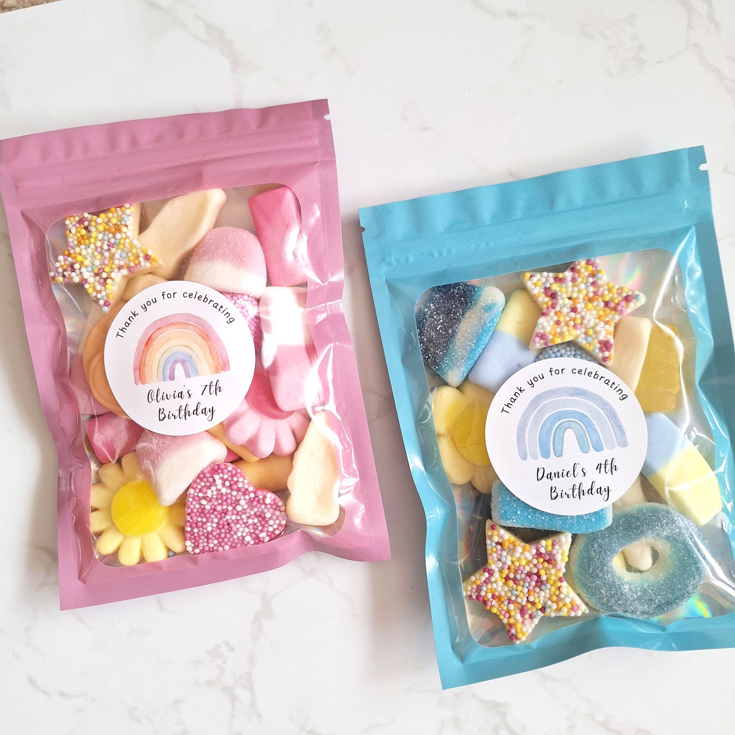 Personalised Birthday Sweet Favours – Custom Party Pouches