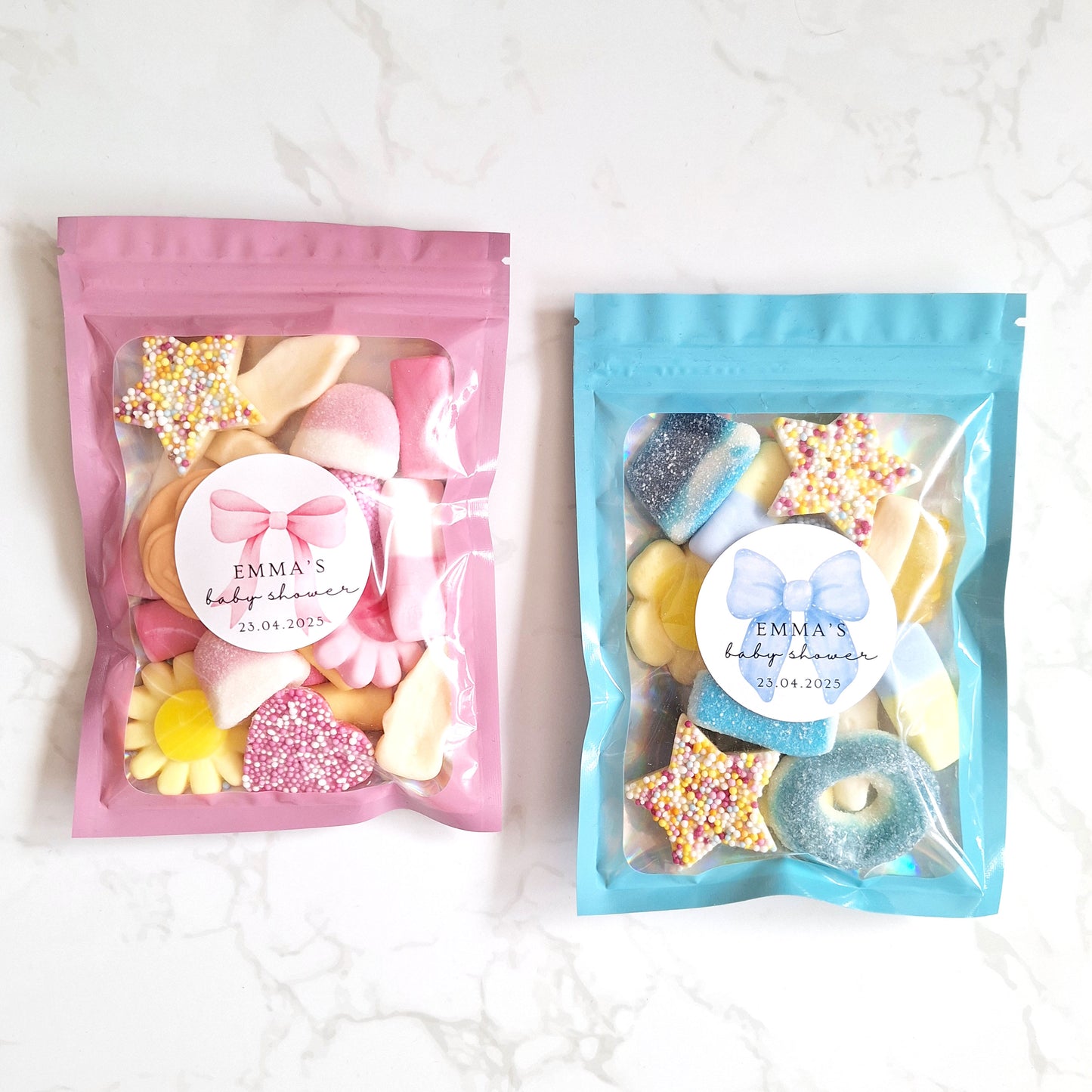 Personalised Baby Shower Favours – Custom Sweet Pouches