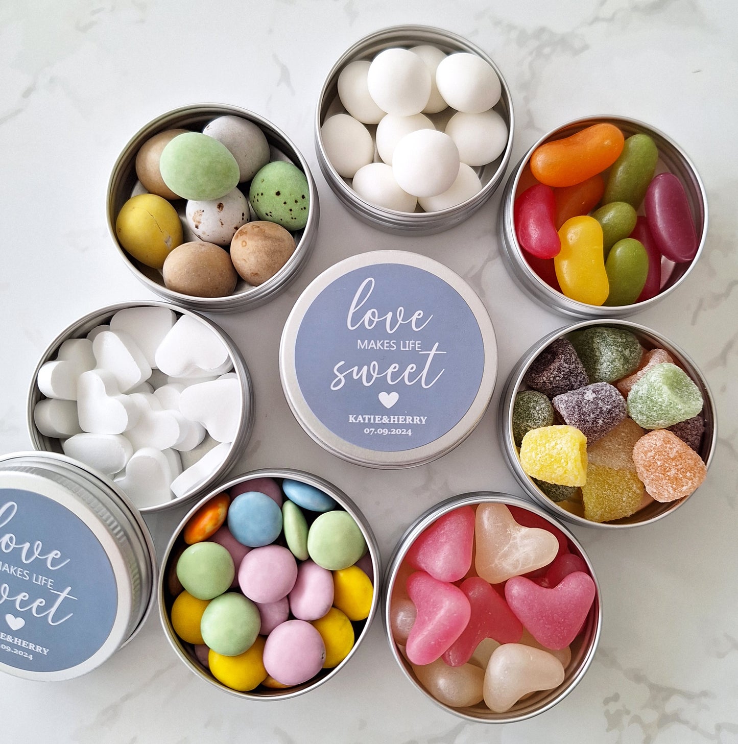 Personalised Wedding Sweet Favours - Pre-Filled Treat Bags for Guests