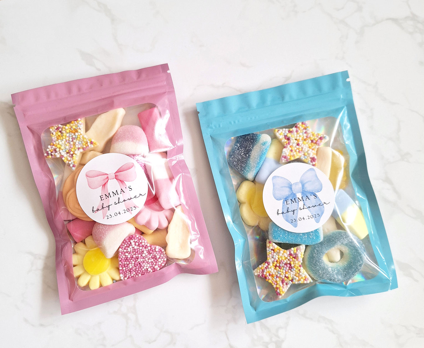Personalised Baby Shower Favours – Custom Sweet Pouches