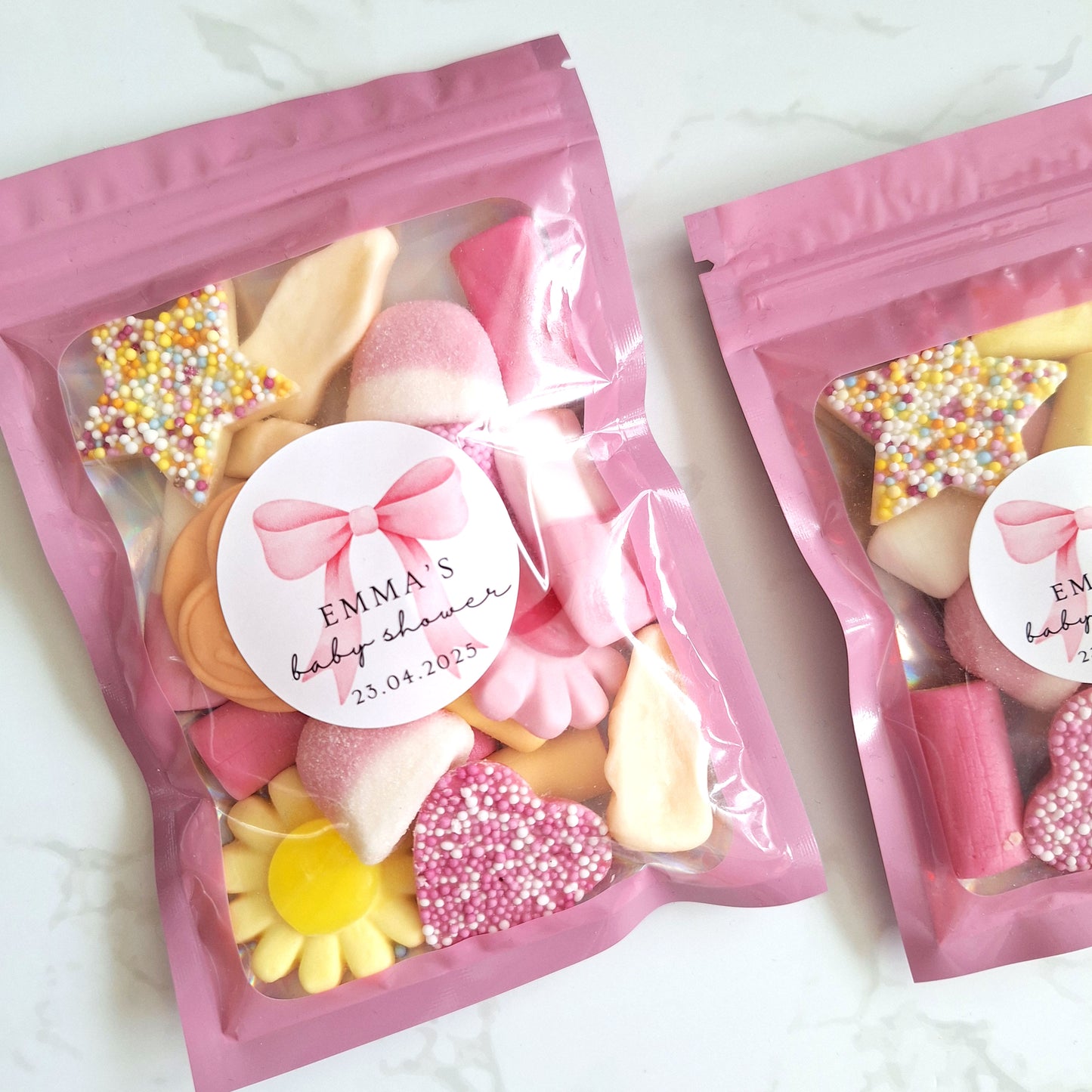 Personalised Baby Shower Favours – Custom Sweet Pouches