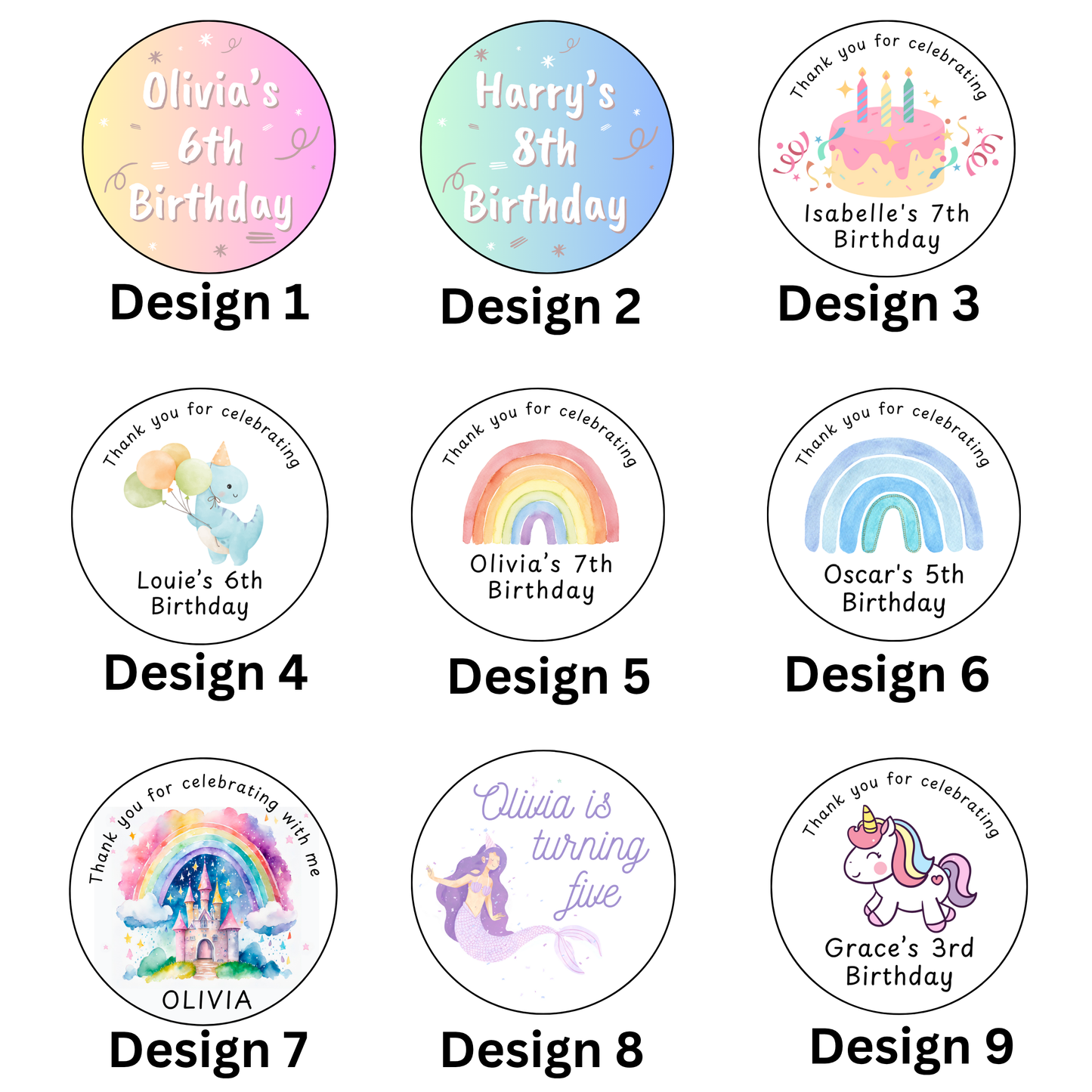 Personalised Birthday Sweet Favours – Custom Party Pouches