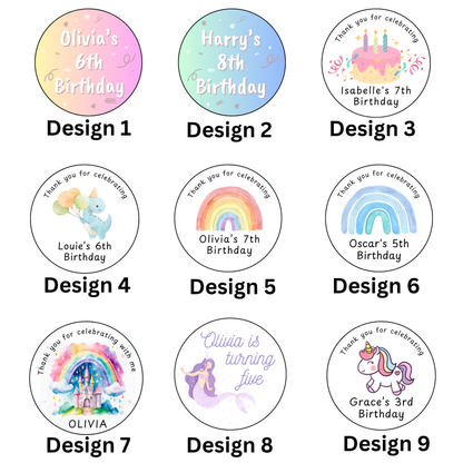 Personalised Birthday Sweet Favours – Custom Party Pouches