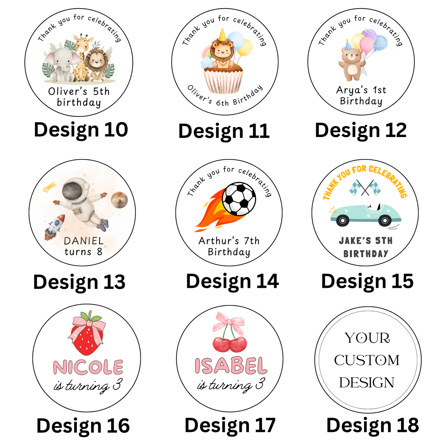 Personalised Birthday Sweet Favours – Custom Party Pouches