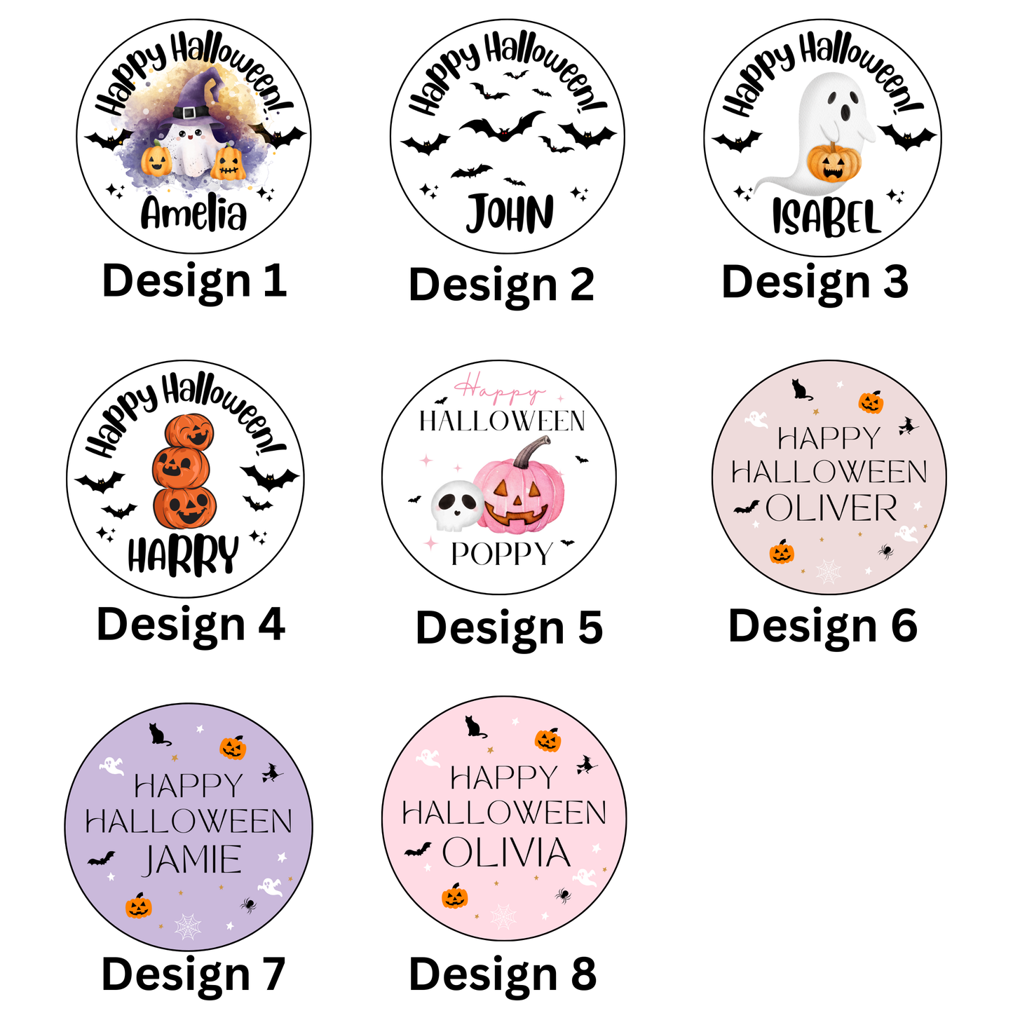 Personalised Halloween Sweet Bags, Spooky Trick or Treat Favours