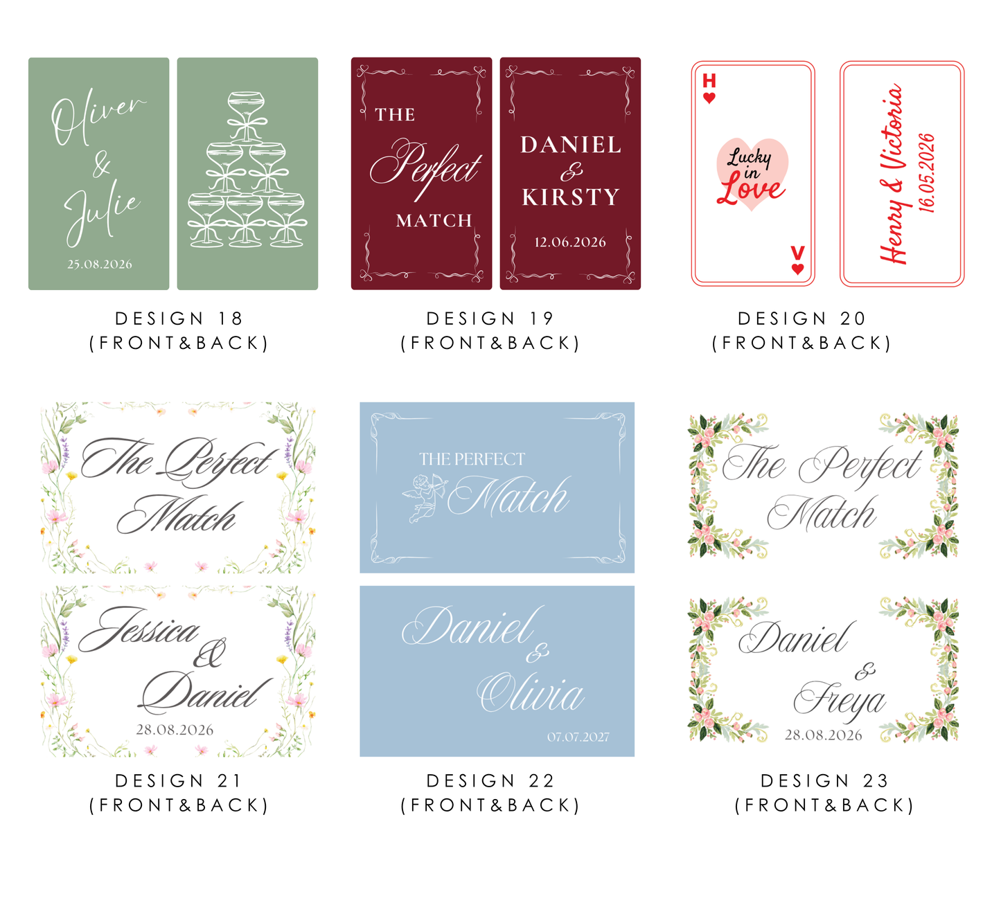 Personalised Wedding Matchbox Favours
