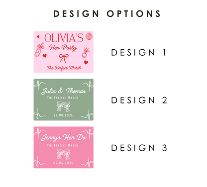 Personalised Hen Party Favours – Custom Matchbox Gifts for Hen Do Guests