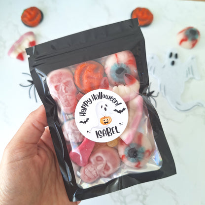 Personalised Halloween Sweet Bags, Spooky Trick or Treat Favours