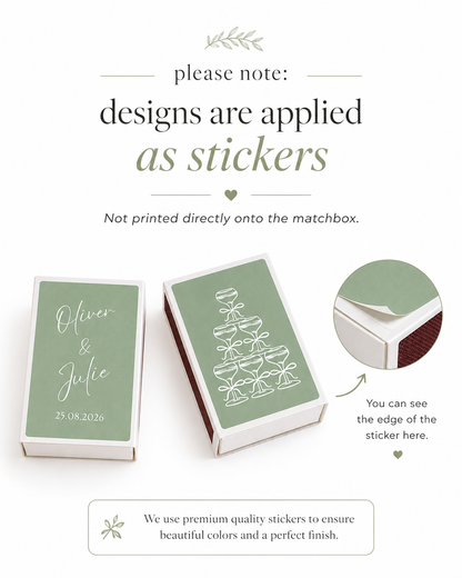 Personalised Wedding Matchbox Favours