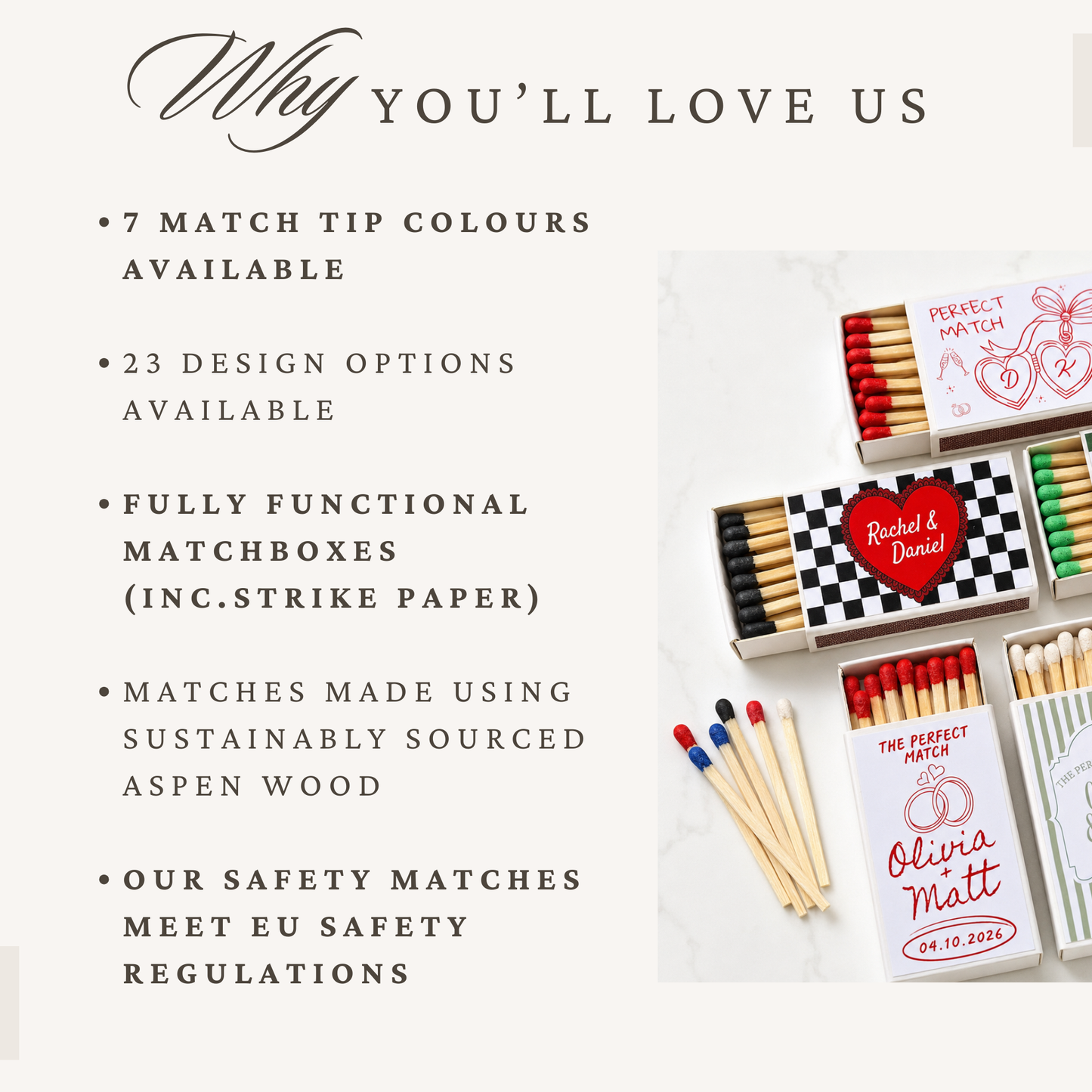 Personalised Wedding Matchbox Favours