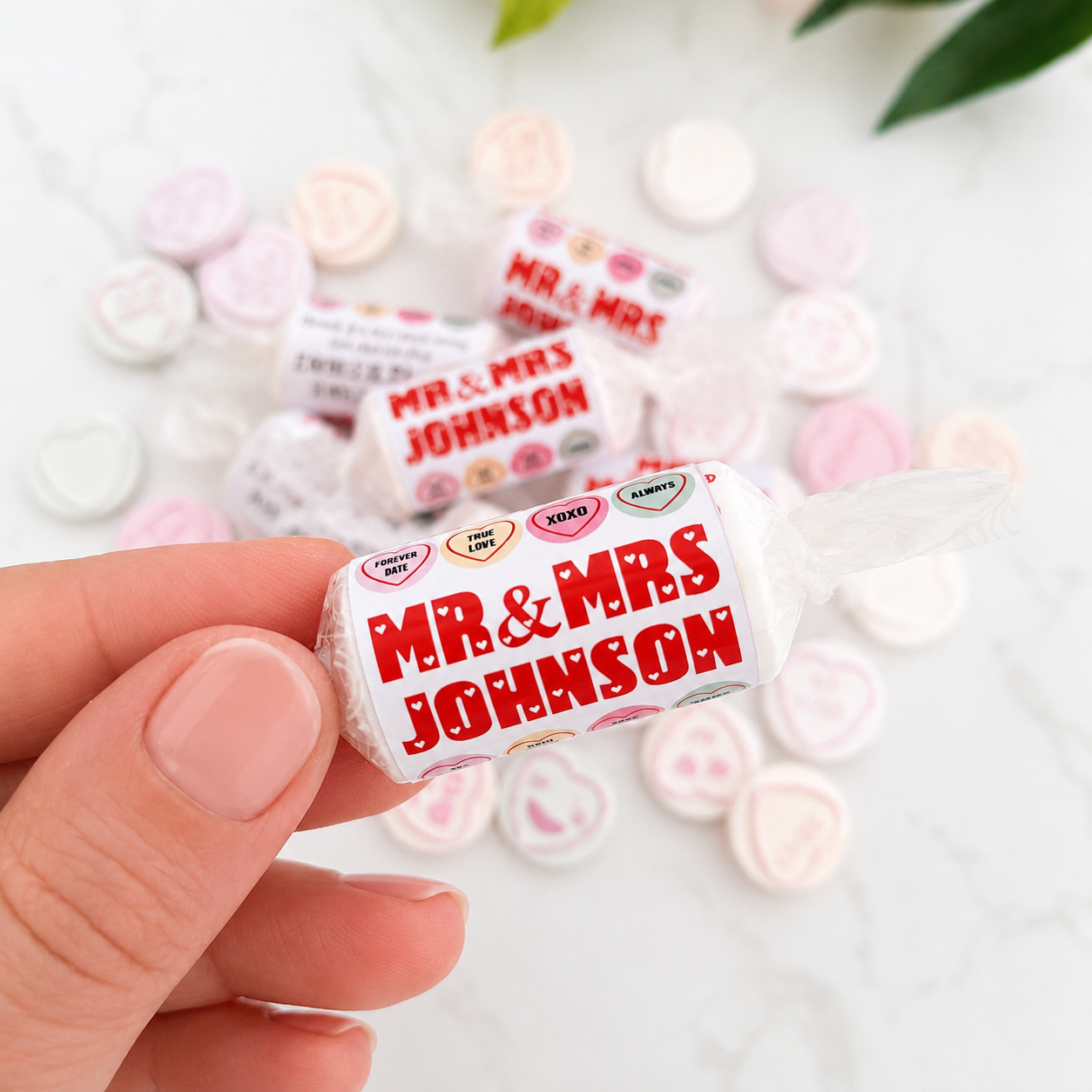 Personalised Love Heart Wedding Favours