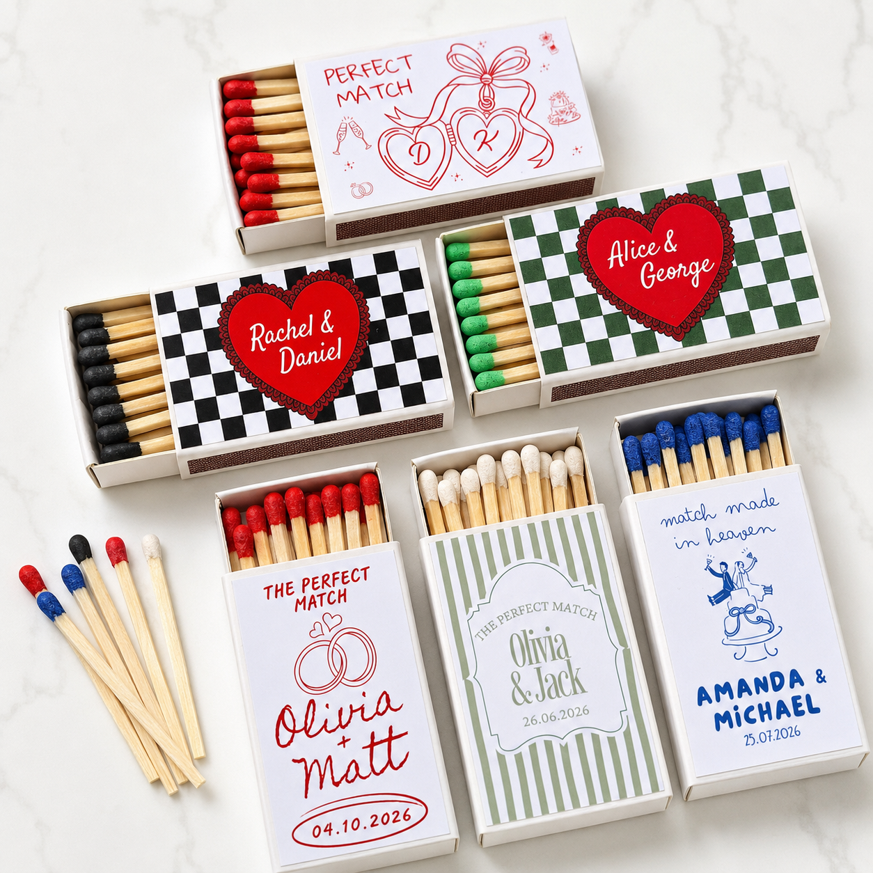 Personalised Wedding Matchbox Favours