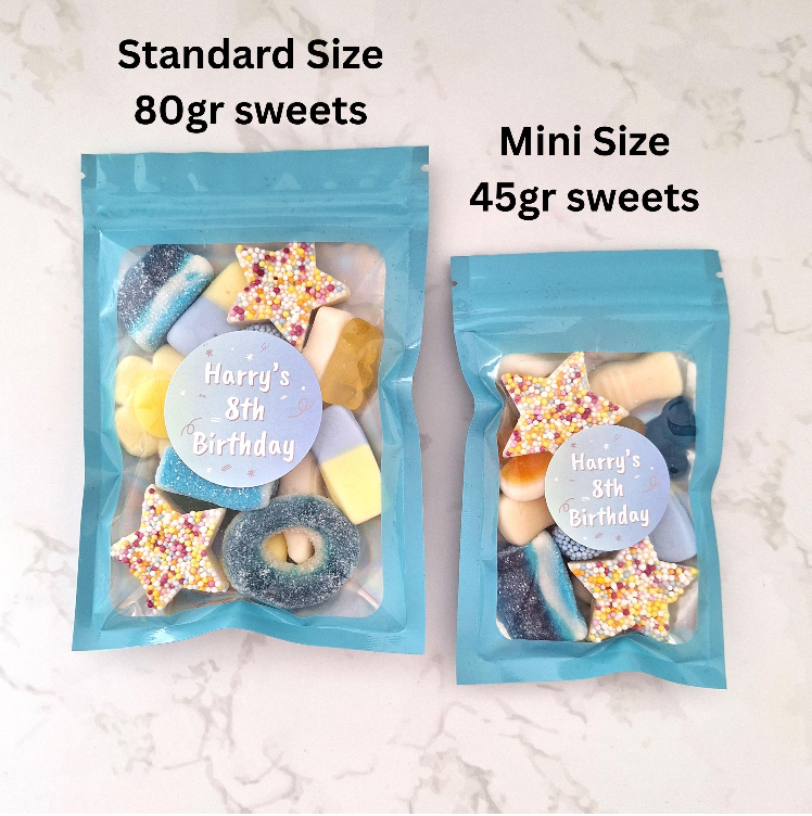 Personalised Birthday Sweet Favours – Custom Party Pouches
