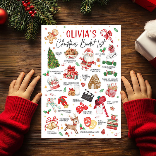 Kids, Adults & Family Festive Activity | Bucket List Christmas Card