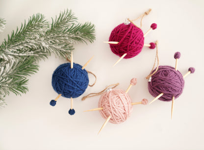 Handmade Christmas Ornament Gift for Knitter, Nanny, Grandma, Mum