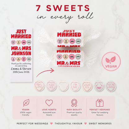 Personalised Love Heart Wedding Favours